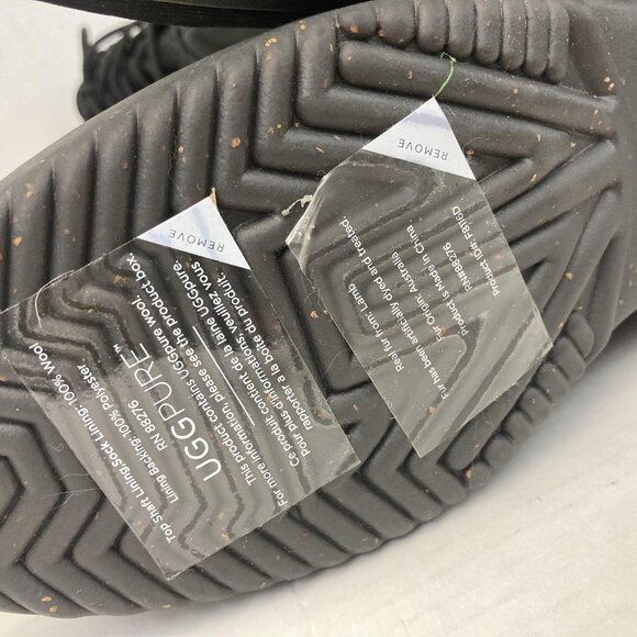 NEW UGG Elsa Quilted Leather / Lamb Wool Lace Up Tall Boots 9.5 Black 1013484 - Picture 14 of 16